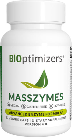 MassZymes 3.0 com AstraZyme – Suplemento Digestivo com Enzimas para Melhor Absorção – Alívio de Inchaço, Prisão de Ventre e Gases – Contém Lipase, Amilase e - BiOptimizers