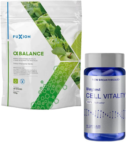 unionaren - Fuxion Alpha Balance – Bebida Concentrada Instantânea de Vegetais Verdes – Vidro de Trigo Alfaifa, Spirulina e Espinafre para Energia e Desintoxicação