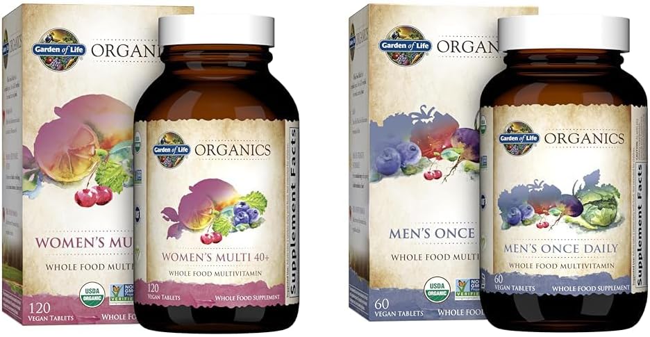 Organics Vitaminas para Mulheres 40 Plus 120 Comprimidos – Marca Garden of Life - Garden of Life