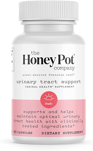 Suplemento para Saúde Vaginal e Suporte ao Trato Urinário – Ingredientes Herbais Apoiados pela Ciência para Manter a Saúde Ótima do Trato Urinário – 60 cápsulas - The Honey Pot Company