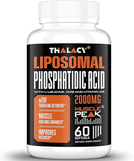 Thalacy - Suplemento Muscular Liposomal de Ácido Fosfatídico 2000mg (PA) – Alta Absorção para Homens
