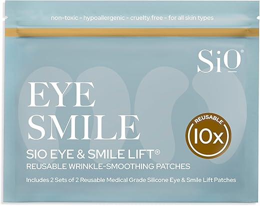 Beauty – Patches Anti-Rugas para Olhos e Sorriso – 4 Semanas de Tratamento – Máscara Noturna para Olheiras – Tratamento de Pele com Silicone para Rugas - SiO