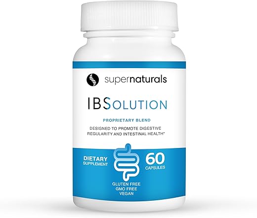 IBSolution – Suporte Digestivo para Homens e Mulheres, Saúde Intestinal, Constipação, Diarreia, Gases, Inchaço e Estômago, Natural e Vegano – 60 cápsulas - JLM NUTRITIONALS