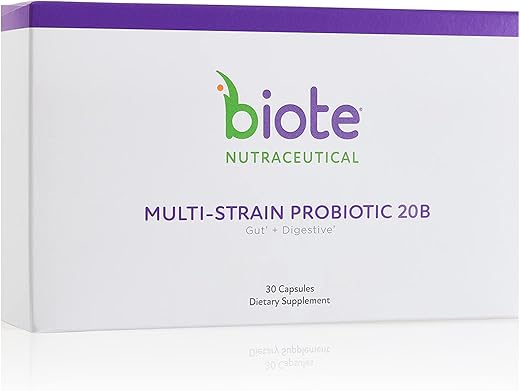 bioTE - BioTE Nutraceuticals – Multi-Strain PROBIOTIC 20B – Saúde Digestiva (30 Cápsulas)