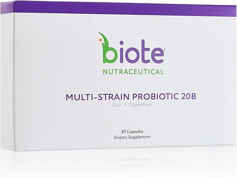 bioTE - BioTE Nutraceuticals – Multi-Strain PROBIOTIC 20B – Saúde Digestiva (30 Cápsulas)
