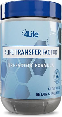 Transfer Factor Tri-Factor Formula – Suporte ao Sistema Imunológico com Extratos de Colostro Bovino e Gema de Ovo de Galinha – 60 Cápsulas - 4Life