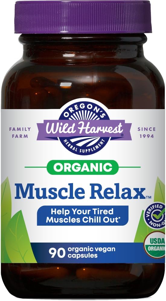 Oregon's Wild Harvest - Oregon’s Wild Harvest Relaxante Muscular Orgânico – 90 Cápsulas Veganas