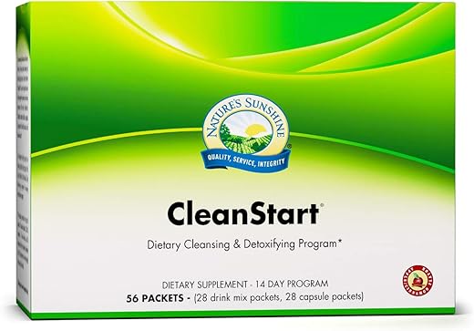 Nature's Sunshine - Nature’s Sunshine CleanStart, Detox Completo de 14 Dias de Maçã e Canela, Suporta Aumento de Energia, Perda de Peso e Desintoxicação Corporal