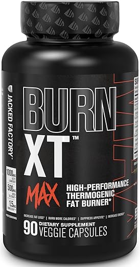 Burn-XT Max – Queimador de Gordura Termogênico de Alta Performance – 60 Cápsulas - Jacked Factory