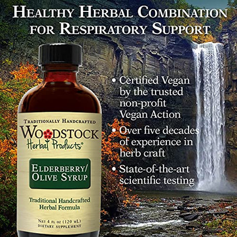 WOODSTOCK HERBAL PRODUCTS - Xarope de Sabugueiro e Azeitona, 120 ml