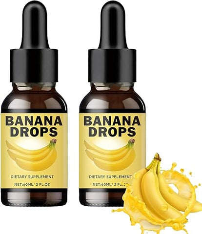 Generic - Extrato Líquido de Banana Drops, Natural e Original para Homens e Mulheres (2 Pacotes) – 100ml
