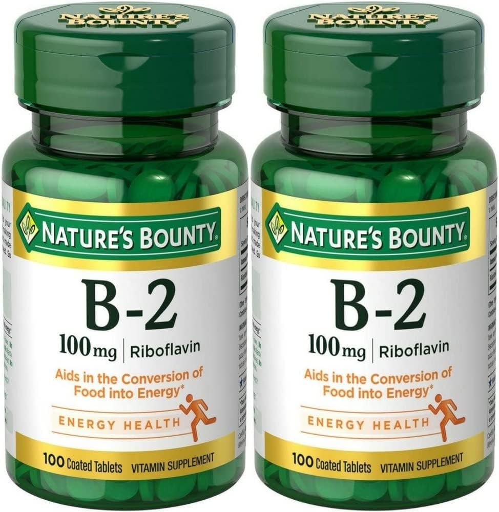 Nature's Bounty - Nature’s Bounty, Vitamina B-2, 100 mg, 100 Comprimidos – Pacote com 2 – Compre Agora!