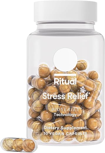 BioSeries: Suplemento para Alívio do Estresse com Liberação de 8 Horas (Shoden® Ashwagandha, Suntheanine® L-Theanine e Açafrão como affron®*) – 30 Dias de Fornecimento - Ritual
