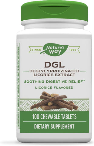 Nature's Way - Nature’s Way DGL Tablete Mastigável – Suporte Digestivo | 60 comprimidos  Nature’s Way
