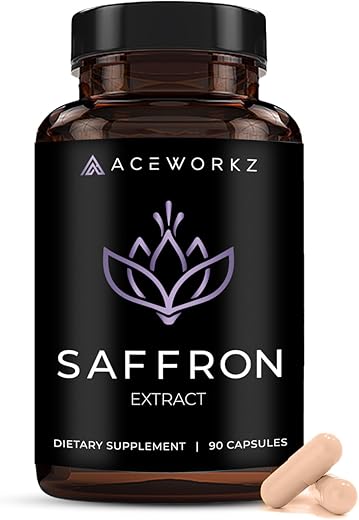 Extrato Puro de Açafrão – Supressor de Apetite para Perda de Peso – Estimulador de Metabolismo – Comprimidos para Dieta Feminina - ACEWORKZ