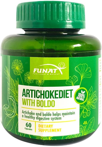 FULL OF NATURE FUNAT - ARTICHOKEDIET com Boldo | ALCACHOFA CON Boldo | Suplemento Herbal para Emagrecimento e Digestão – 60 Cápsulas