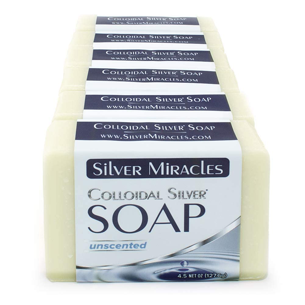 Silver Miracles - Sabonete de Prata Coloidal – Kit com 6 unidades – 100g cada