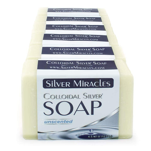 Silver Miracles - Sabonete de Prata Coloidal – Kit com 6 unidades – 100g cada