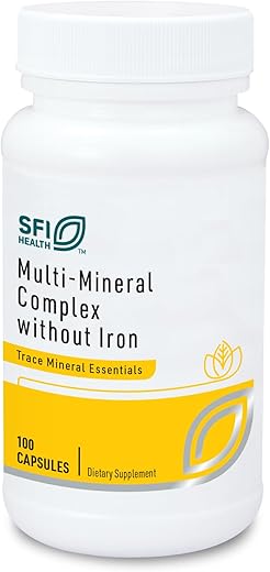 Multi-Mineral Complex Sem Ferro – Amplo Espectro | 60 cápsulas | 120g - Klaire Labs