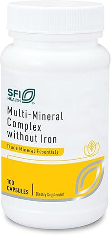 Multi-Mineral Complex Sem Ferro – Amplo Espectro | 60 cápsulas | 120g - Klaire Labs