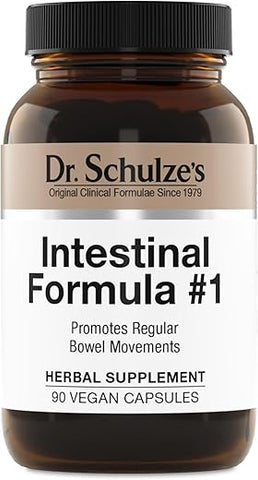 Dr. Schulze's - Dr. Schulze’s Fórmula Intestinal #1 Limpeza do Cólon Cápsulas Laxantes, 90 Unidades (90 Cápsulas) – Embalagem Pode Variar