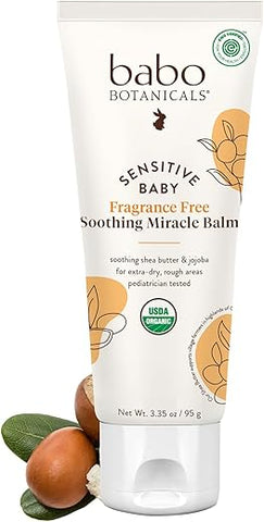 Babo Botanicals Bálsamo Milagroso Calmante para Bebês Sensíveis sem Fragrância – Orgânico Certificado pelo USDA – Pomada Multiuso com Azeite de Oliva