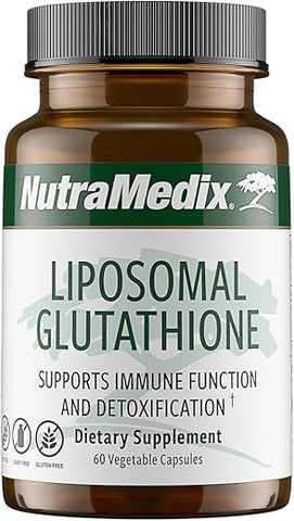 Liposomal Glutationa – Desintoxicação Completa, Limpeza e Suporte Imunológico – Fórmula para Absorção Ótima – Livre de Soja, Laticínios e Glúten (60 ml) - NutraMedix