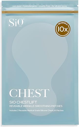 Beauty ChestLift – Adesivo Antirrugas para o Peito 4 Semanas – Adesivo de Silicone para Suavizar Durante a Noite para Decote - SiO