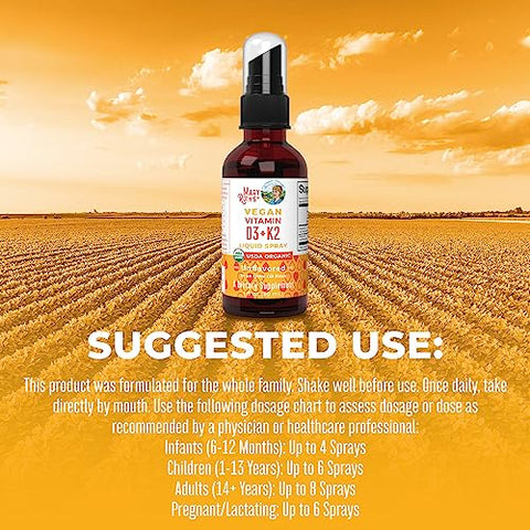 MaryRuth Organics - Suplemento Líquido de Vitamina D3 K2 para Adultos