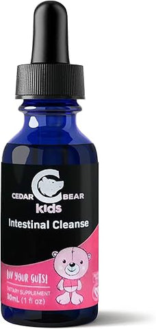 Cedar Bear Naturales - Cedar Bear – Limpeza Intestinal para Crianças, Suplemento Herbal Líquido para Desintoxicação e Limpeza Digestiva com Ervas Naturais, Gotas de Limpeza Intestinal sem Álcool para Crianças, 30 ml