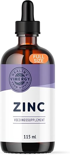 Zinco Líquido Orgânico, 57 Porções – Sulfato de Zinco Livre de Álcool – Suporte à Saúde Imunológica - Vimergy