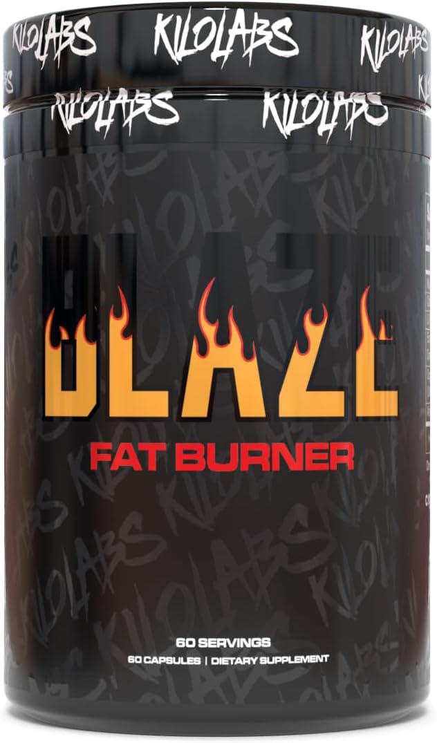 KILO LABS - Blaze Nootropic, Queimador de Gordura Termogênico | Energia Sem Queda | Suplemento para Perda de Peso | Supressor de Apetite | Energia Limpa Sem Queda | Cápsula, 60 Unidades