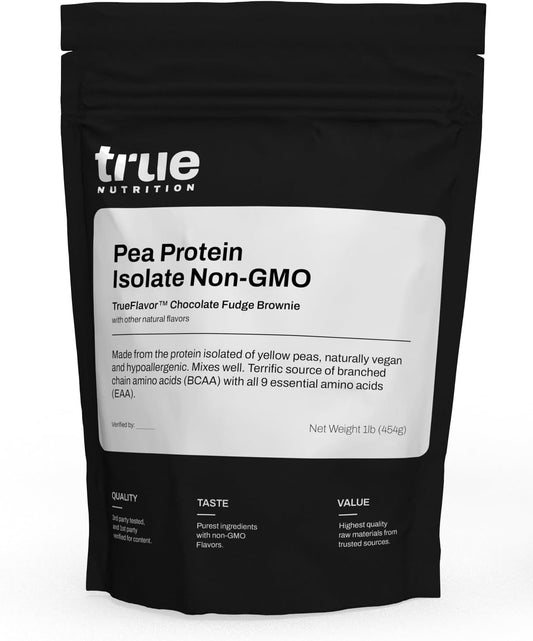 Proteína Isolada de Ervilha em Pó – 25g de Proteína Vegana por Porção – Baixo Carboidrato, Baixa Gordura, Alta Leucina – Livre de Glúten, Lactose e Soja – Chocolate Fudge - True Nutrition