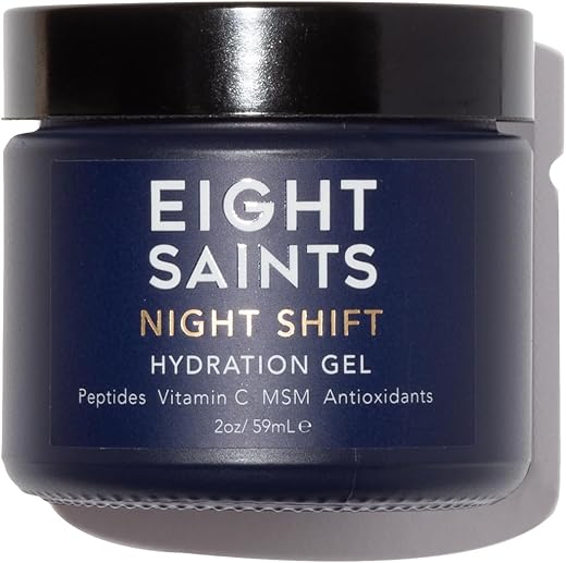 Gel Hidratante Facial Noturno Anti-Idade Eight Saints, Natural e Orgânico, Reduz Rugas e Linhas de Expressão, 60g