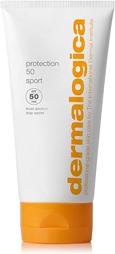Dermalogica Protection 50 Sport SPF50 – Loção Protetora Solar de Amplo Espectro (150 ml) – Fórmula Resistente à Água Hidrata e Protege a Pele Contra o Sol