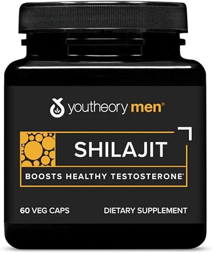 Shilajit para Homens – Cápsulas de 250 mg – Suplemento Energético – Suporta Resistência - Youtheory