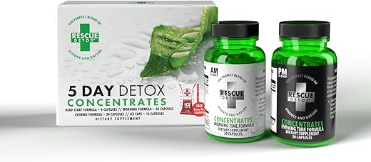 5 Day Concentrados Plus | Elimina Permanentemente Todas as Toxinas | Marca de Produto - Rescue Detox