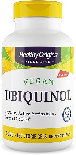 Ubiquinol Vegan Formula 100 mg – Kaneka Ubiquinol para Saúde Cardíaca – Fórmula Vegana - Healthy Origins