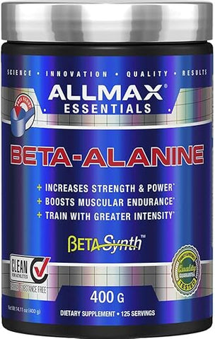 Beta-Alanine 400g – Potencialize seus treinos com qualidade e eficiência - ALLMAX Nutrition