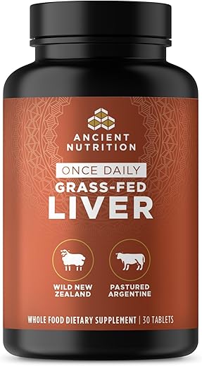 Suplementos de Órgãos Diários em Cápsulas Complexas de Órgãos de Gado Alimentado com Capim e Selvagem, Beef, 60g - Ancient Nutrition