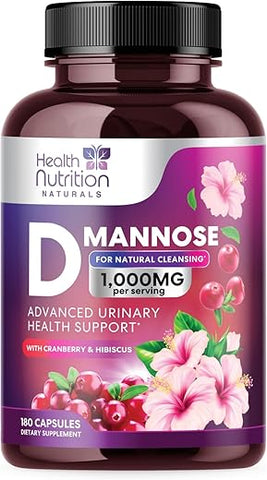 Health Nutrition Naturals - D-Mannose: Pó Natural para Saúde Urinária – 100g