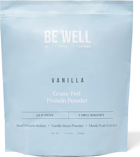 Be Well by Kelly LeVeque - Be Well by Kelly – Proteína em Pó de Carne de Vaca Alimentada com Capim, 23g de Proteína