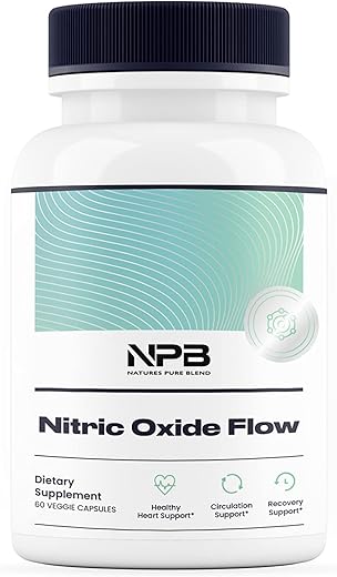 Nature's Pure Blend - Suplemento de Óxido Nítrico Nature’s Pure Blend L-Arginina – Suporte para Pressão Arterial – Cápsula de 1500MG – Impulsionador de Óxido Nítrico – Energia Amino – Pré-treino para Homens, Crescimento Muscular