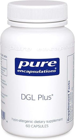 DGL Plus 60 cápsulas vegetais – Suporte digestivo natural - Pure Encapsulations