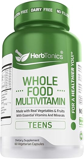 Multivitamínico Integral para Adolescentes | Vitaminas e Minerais Essenciais para Meninos Adolescentes | Marca Herbtonics - Herbtonics