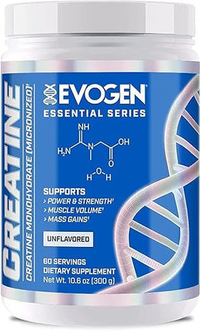 Creatine Monohydrate | Suplemento Premium para Crescimento Muscular, Aumento de Força, Energia Aumentada, Suporte Antioxidante | 100% Creatina Monohidratada | Marca Evogen - Evogen
