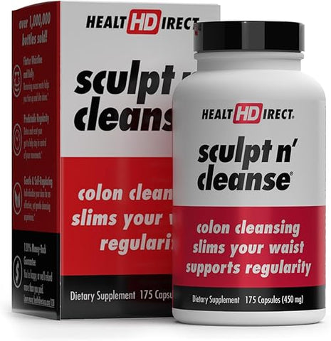 HEALTH DIRECT - Sculpt n’ Cleanse – Limpeza Herbal do Cólon para Saúde Digestiva |