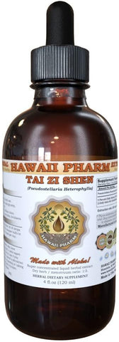 Hawaii Pharm - Tintura de Tai Zi Shen, Extrato Líquido de Raiz de Pseudostellaria (Pseudostellaria Heterophylla), Herbal 120 ml