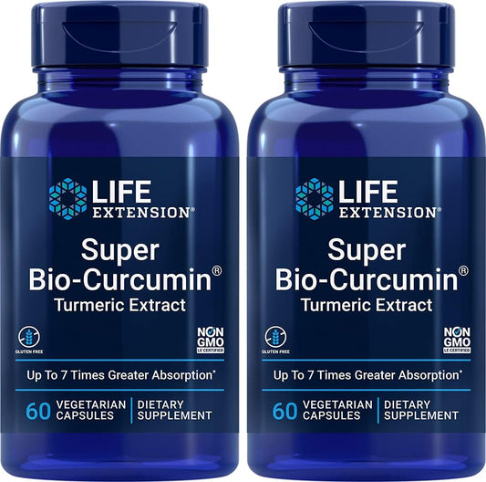 Super Bio-Curcumin 400mg – 60 Cápsulas (Pacote com 2) | Potencialize sua saúde com o Super Bio-Curcumin da Life Extension - Life Extension