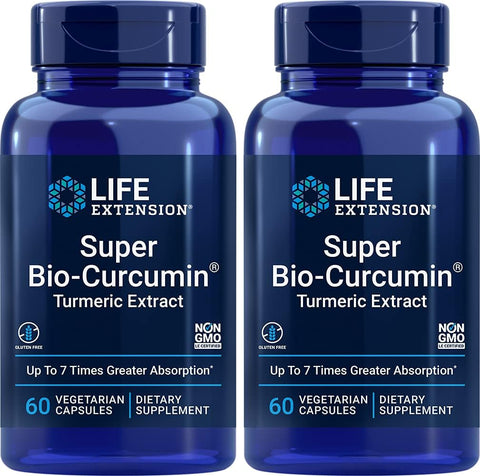 Super Bio-Curcumin 400mg – 60 Cápsulas (Pacote com 2) | Potencialize sua saúde com o Super Bio-Curcumin da Life Extension - Life Extension